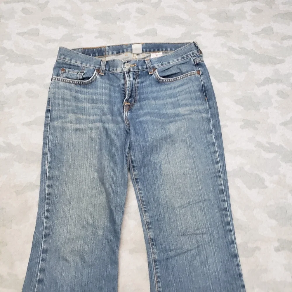 Vintage Lucky Brand Jeans Womens 8/29 Blue Flare Y2k Denim Medium Wash Dungarees - Picture 2 of 10